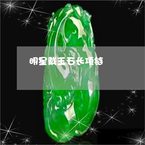 明星戴玉石长项链/2023092261581