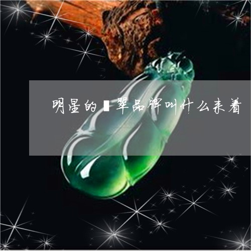 明星的翡翠品牌叫什么来着/2023073149472