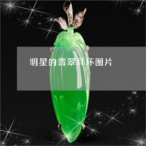 明星的翡翠耳环图片/2023112425836