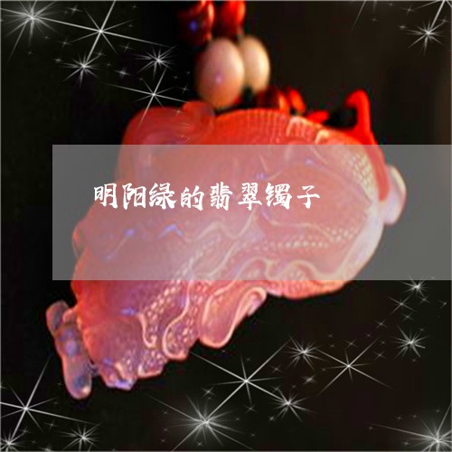 明阳绿的翡翠镯子/2023122015949