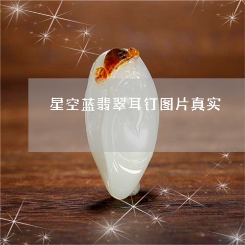 星空蓝翡翠耳钉图片真实/2023070953297