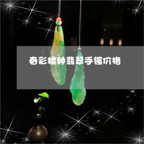 春彩糯种翡翠手镯价格/2023110625049