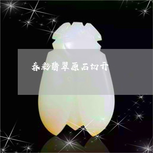 春彩翡翠原石切开/2023062026058