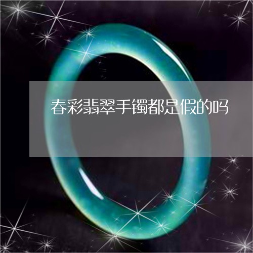 春彩翡翠手镯都是假的吗/2023070991706