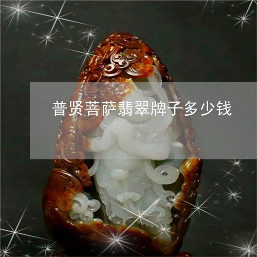 普贤菩萨翡翠牌子多少钱/2023052161503