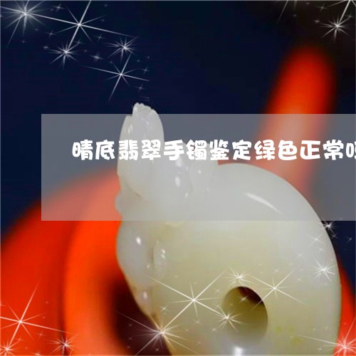 晴底翡翠手镯鉴定绿色正常吗/2023112416048