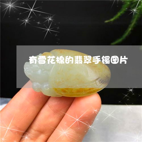 有雪花棉的翡翠手镯图片/2023052072503