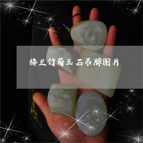 梅兰竹菊玉石吊牌图片/2023092935257