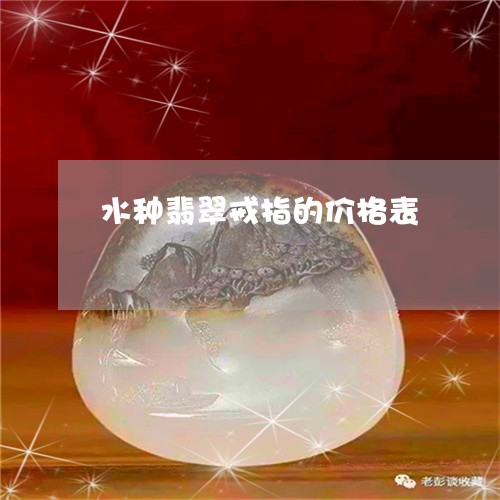 水种翡翠戒指的价格表/2023092909470