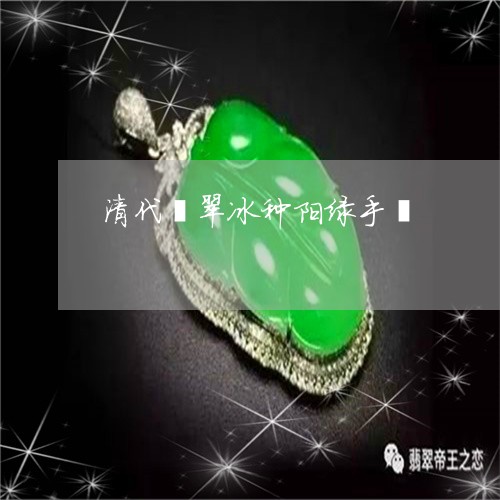 清代翡翠冰种阳绿手镯/2023092950703