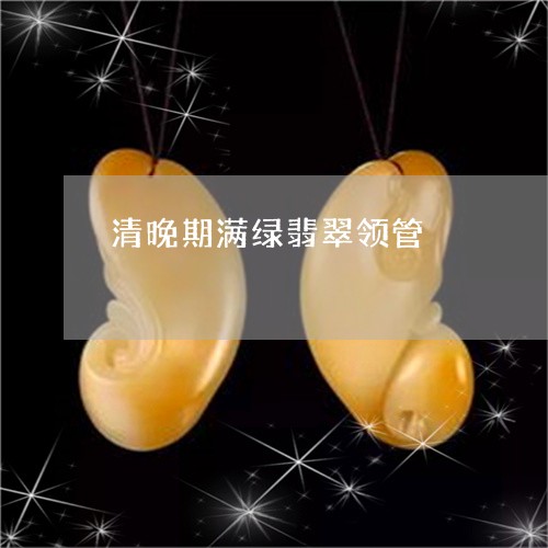 清晚期满绿翡翠领管/2023031839281