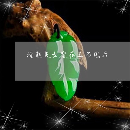 清朝美女背花玉石图片/2023081417050