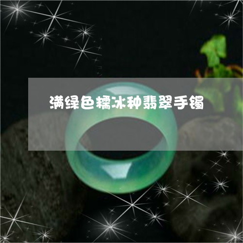 满绿色糯冰种翡翠手镯/2023092870415