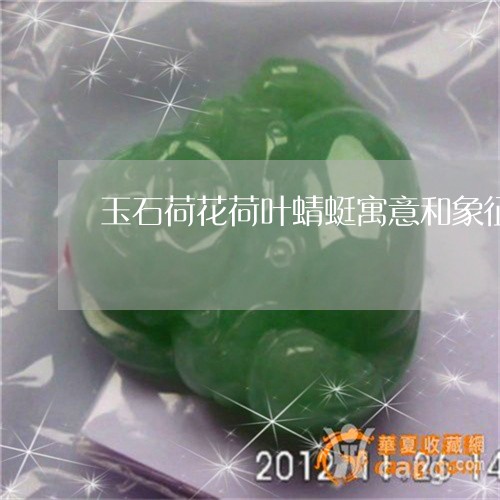 玉石荷花荷叶蜻蜓寓意和象征/2023112330606