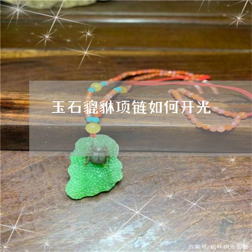 玉石貔貅项链如何开光/2023110126371