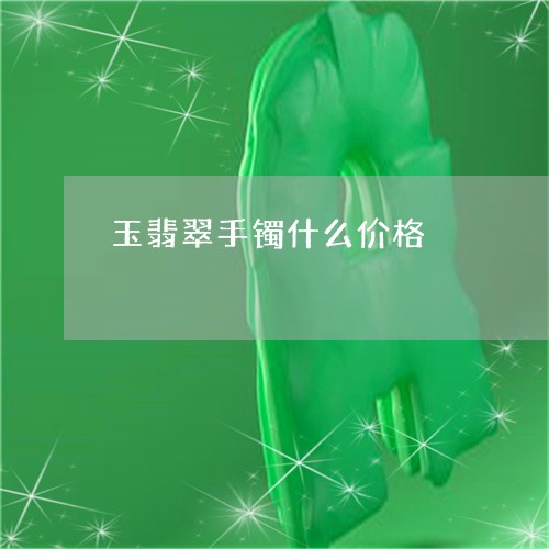 玉翡翠手镯什么价格/2023031701705