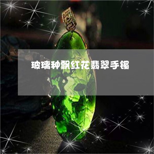 玻璃种飘红花翡翠手镯/2023092696148