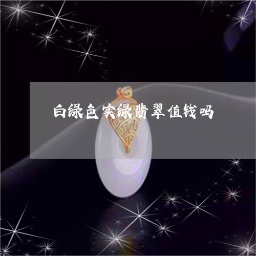 白绿色实绿翡翠值钱吗/2023103113623