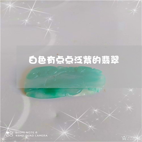 白色有点点泛紫的翡翠/2023092744941