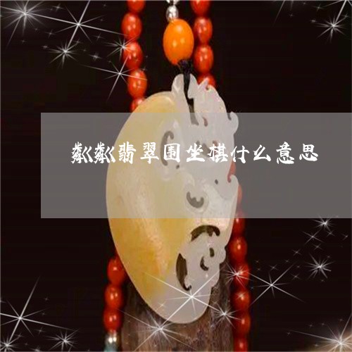 粼粼翡翠围坐棋什么意思/2023090705159