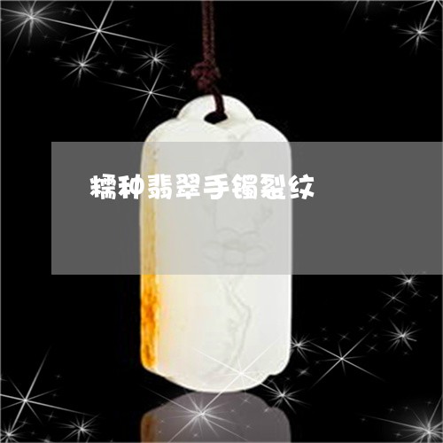 糯种翡翠手镯裂纹/2023061416260