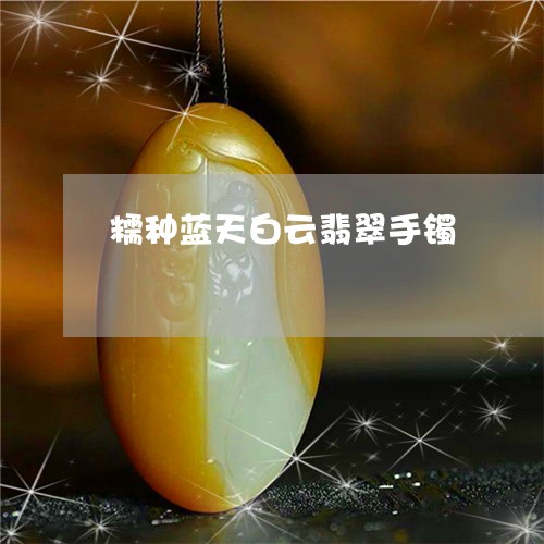 糯种蓝天白云翡翠手镯/2023092148382