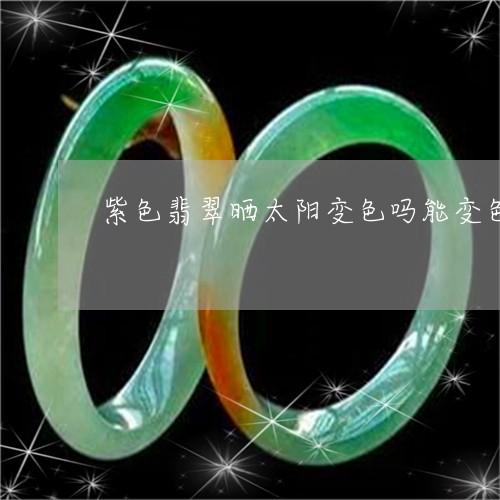 紫色翡翠晒太阳变色吗能变色吗/2023120321606