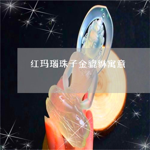 红玛瑙珠子金貔貅寓意/2023092112938