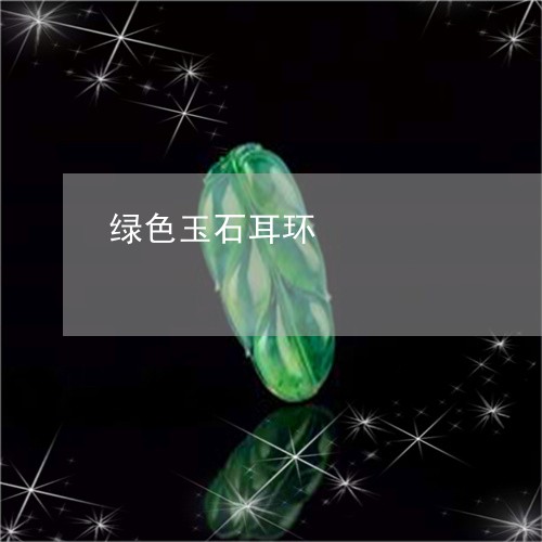 绿色玉石耳环/2023060262828