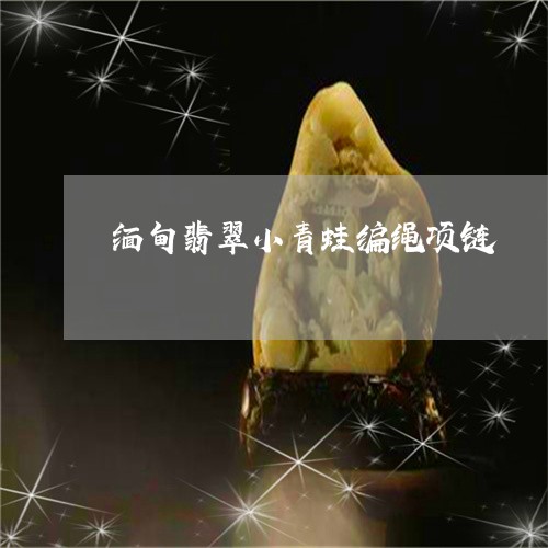 缅甸翡翠小青蛙编绳项链/2023090547381