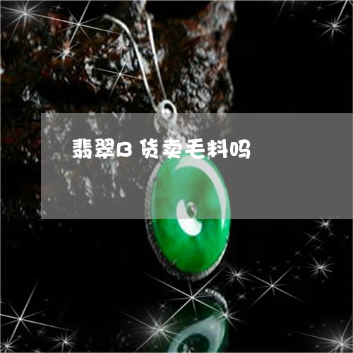 翡翠B货卖毛料吗/2023070818059