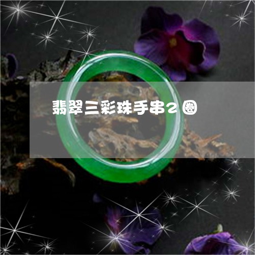 翡翠三彩珠手串2圈/2023122119381