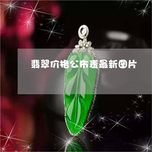 翡翠价格公布表最新图片/2023090509683