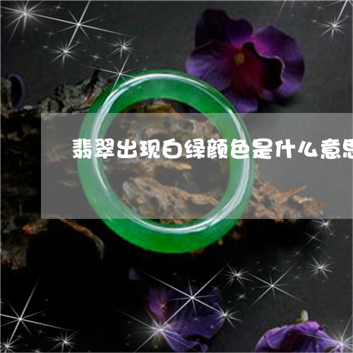 翡翠出现白绿颜色是什么意思/2023112454948