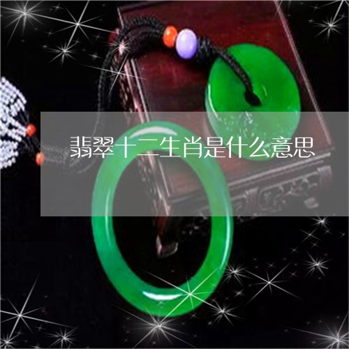 翡翠十二生肖是什么意思/2023090511605