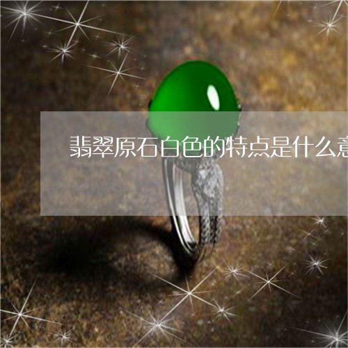 翡翠原石白色的特点是什么意思/2023120349380