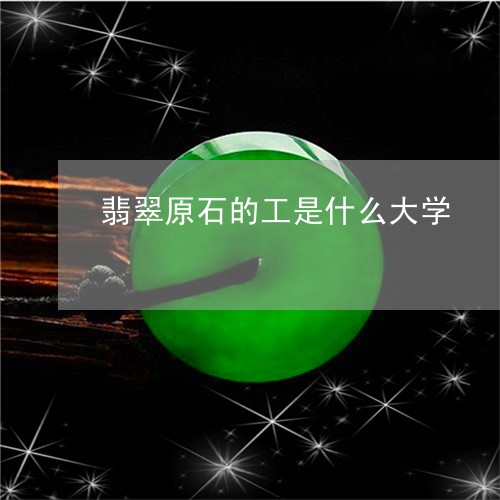 翡翠原石的工是什么大学/2023051256167