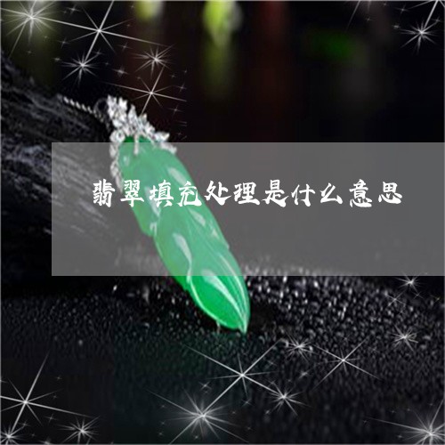 翡翠填充处理是什么意思/2023051245158