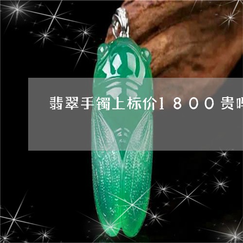 翡翠手镯上标价1800贵吗/2023061085938