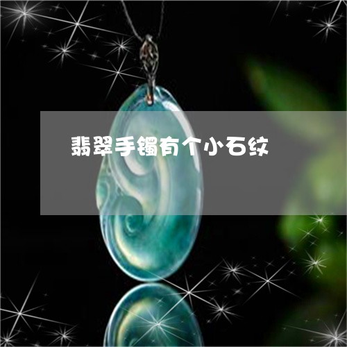 翡翠手镯有个小石纹/2023120552525