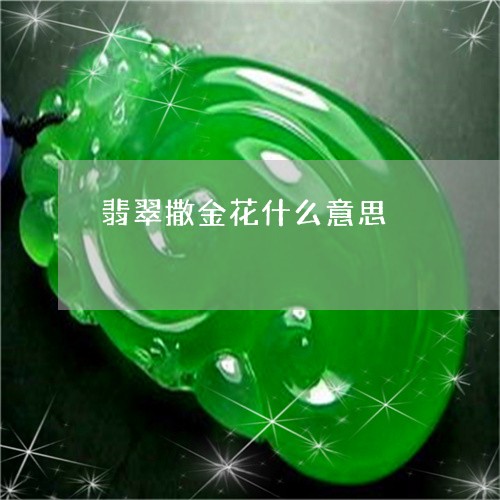 翡翠撒金花什么意思/2023120506147