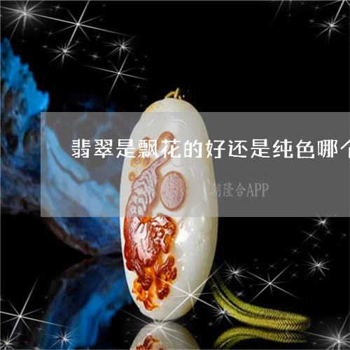 翡翠是飘花的好还是纯色哪个好/2023100755472