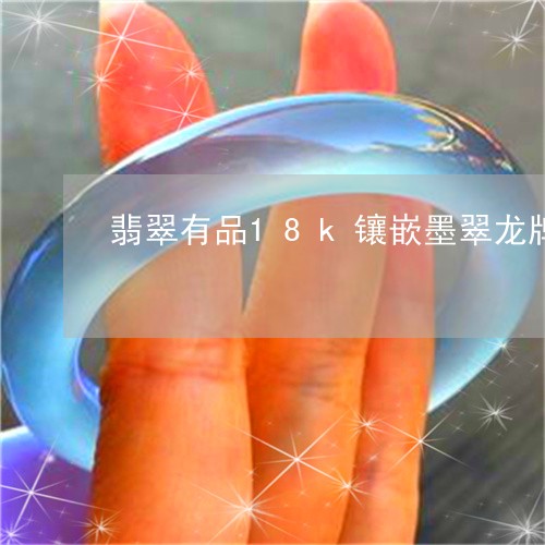 翡翠有品18k镶嵌墨翠龙牌/2023092994638