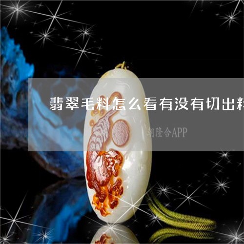 翡翠毛料怎么看有没有切出料/2023092953038