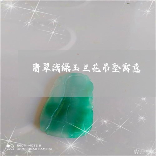 翡翠浅绿玉兰花吊坠寓意/2023042284158