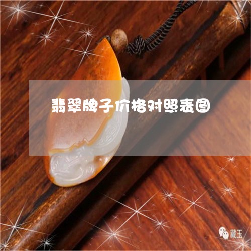 翡翠牌子价格对照表图/2023051004959