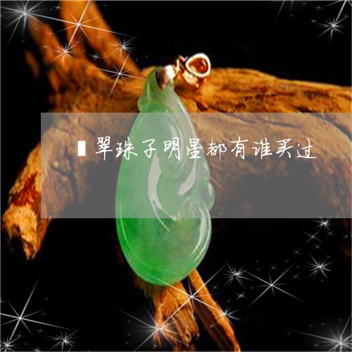 翡翠珠子明星都有谁买过/2023041612804