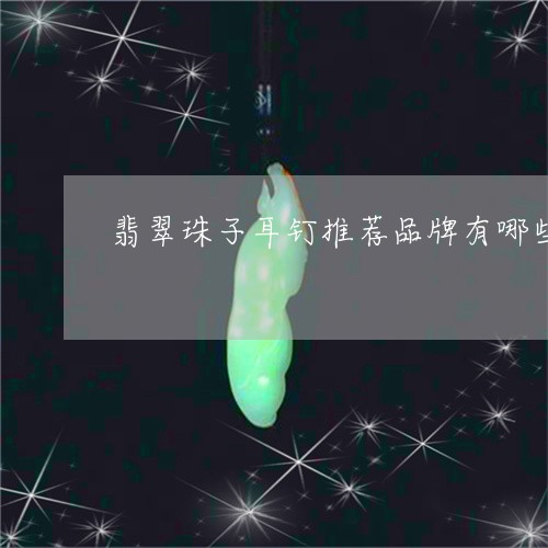 翡翠珠子耳钉推荐品牌有哪些/2023092917160