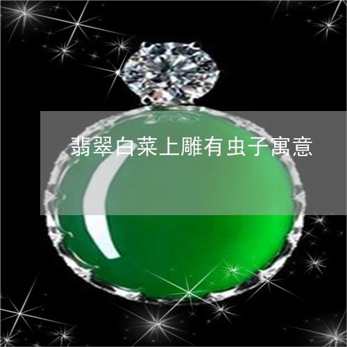 翡翠白菜上雕有虫子寓意/2023061973979