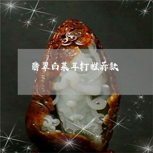 翡翠白菜耳钉推荐款/2023120302803